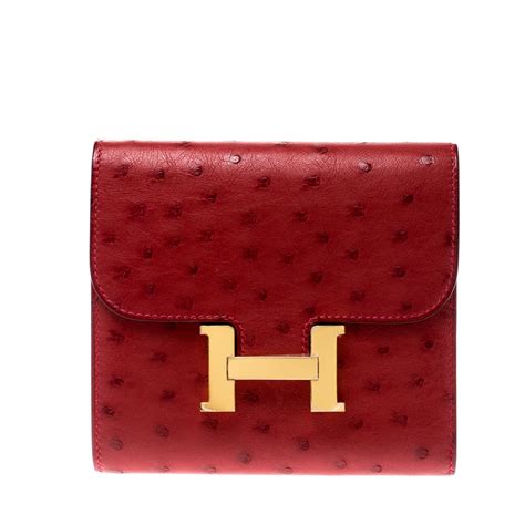 hermes constance wallet red|Hermes constance wallet with strap.